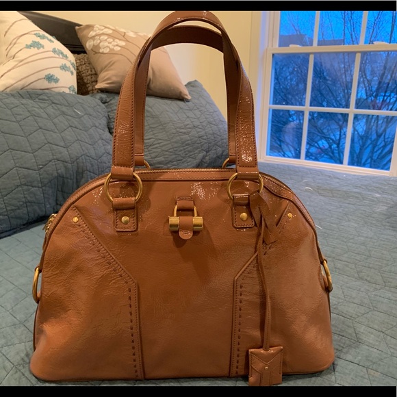 Yves Saint Laurent Handbags - YSL Yves St Laurent Muse Patent Leather Bag
